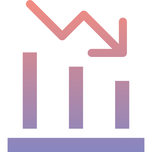 Chart down Generic Flat Gradient icon