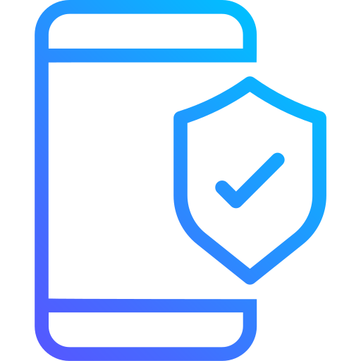 seguridad móvil icono gratis