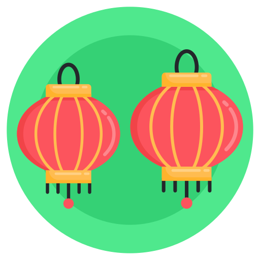Chinese lantern free icon