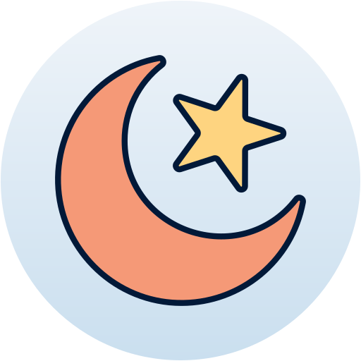 luna creciente icono gratis