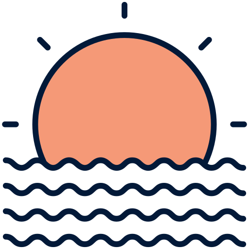 puesta de sol icono gratis