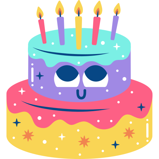 Responsive SCSS Birthday Cake + Candle Animation