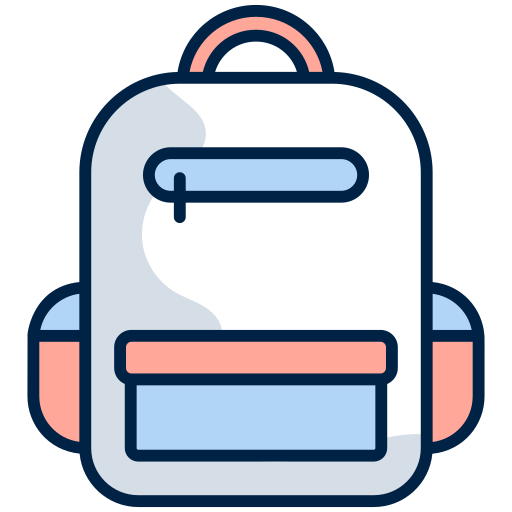 bolsa para la escuela icono gratis