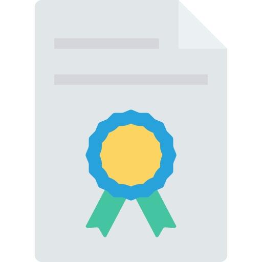 certificado icono gratis