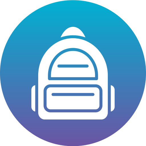 bolsa para la escuela icono gratis