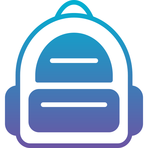 bolsa para la escuela icono gratis