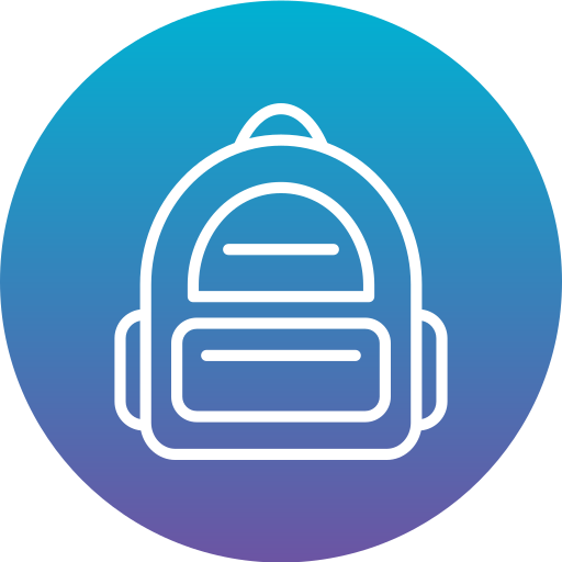 bolsa para la escuela icono gratis