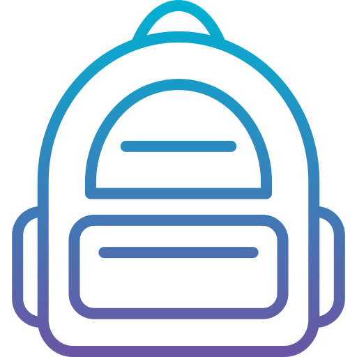 bolsa para la escuela icono gratis