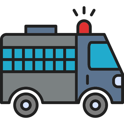 camioneta de policia icono gratis