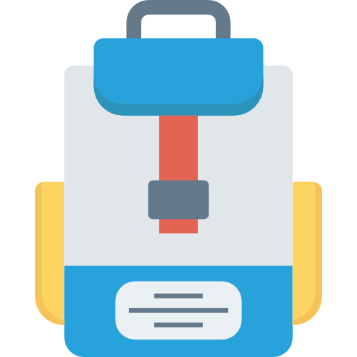 bolsa para la escuela icono gratis