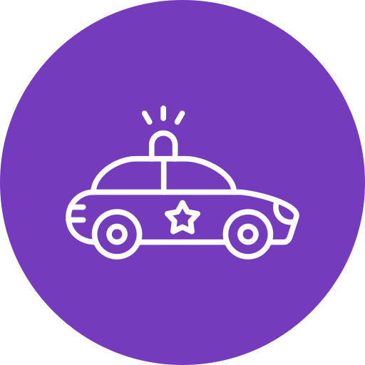 coche de policía icono gratis