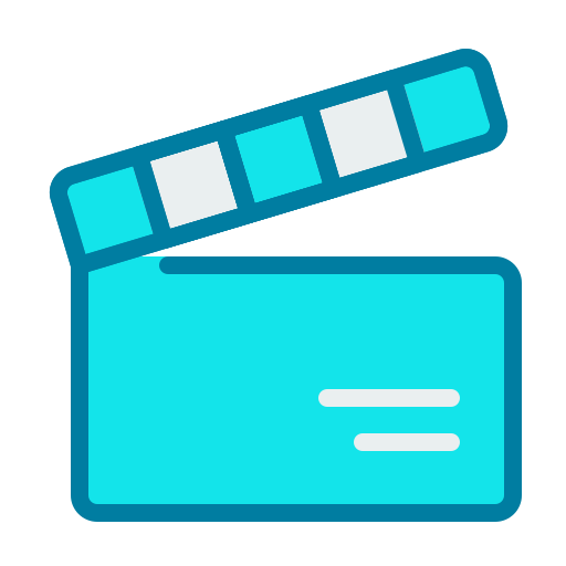 Clapperboard Generic Blue icon