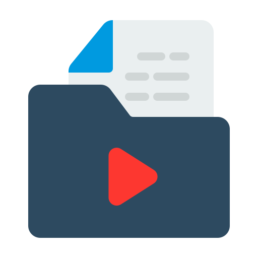 carpeta de videos icono gratis