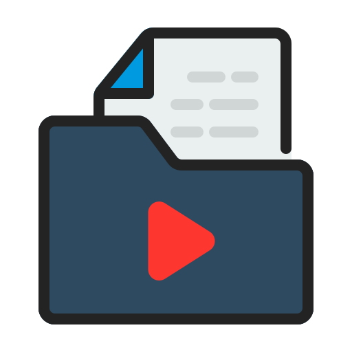 carpeta de videos icono gratis