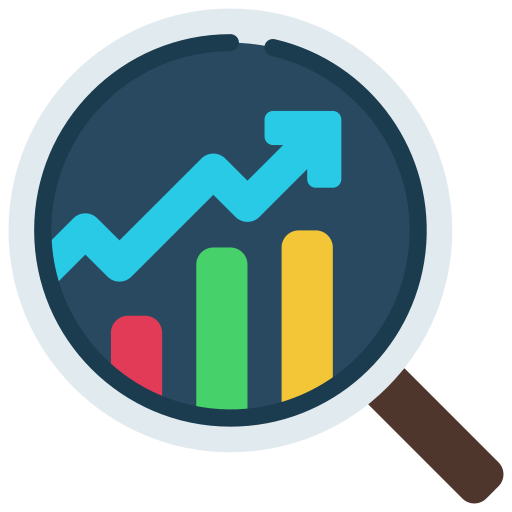 investigación de datos icono gratis