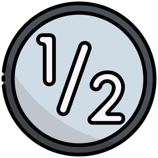 Half free icon Half free icon