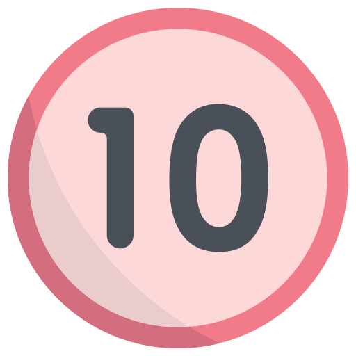 numero 10 icono gratis