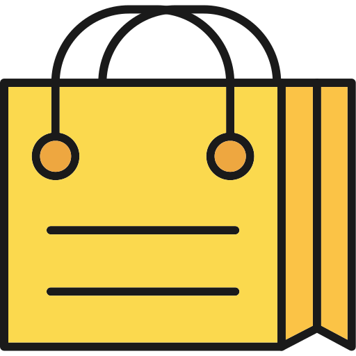 Shopping bag Generic Outline Color icon