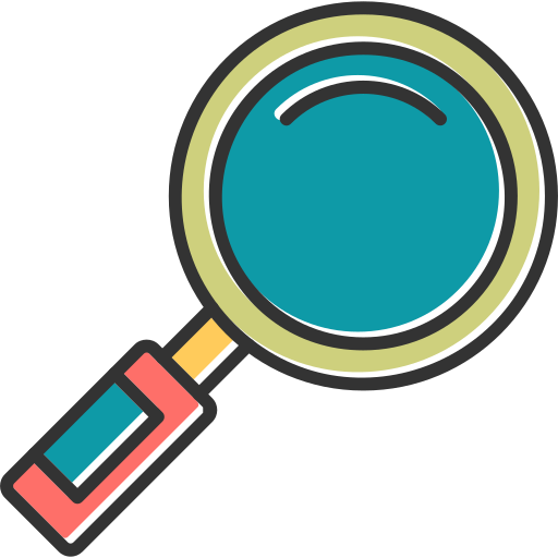 Magnifying Glass Generic Color Omission Icon