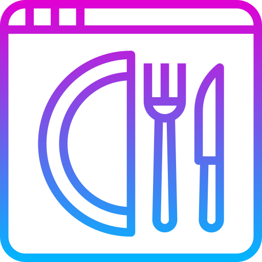 aplicación de restaurante icono gratis