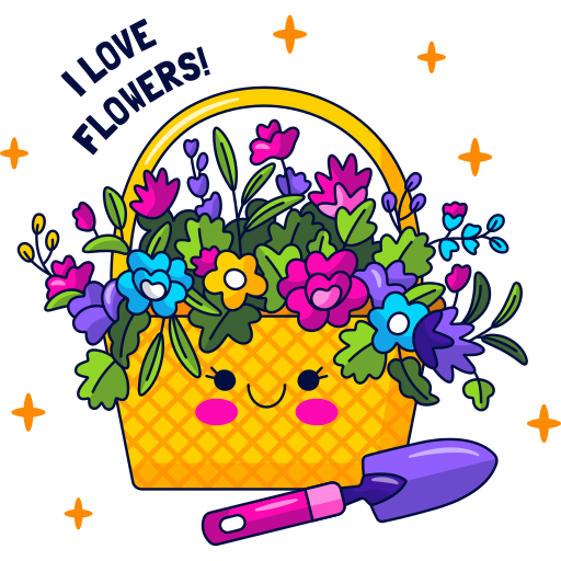 flores grátis figurinha