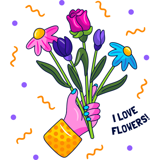 flores grátis figurinha