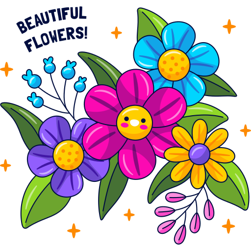 flores grátis figurinha