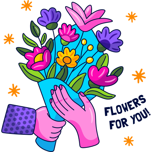 flores grátis figurinha