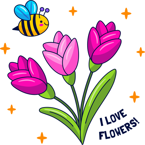 flores grátis figurinha