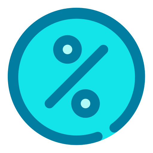 percentagem grátis ícone