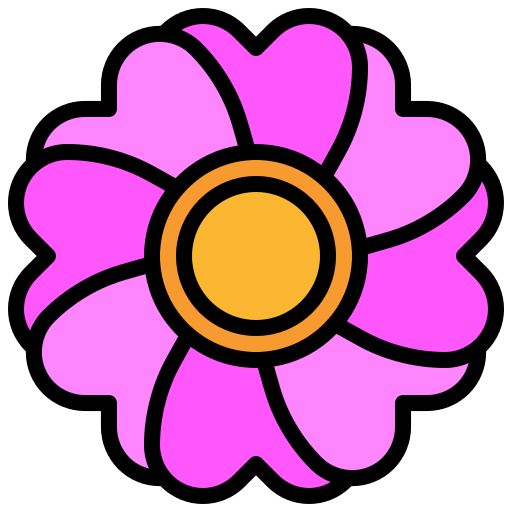 Flower Generic Outline Color icon