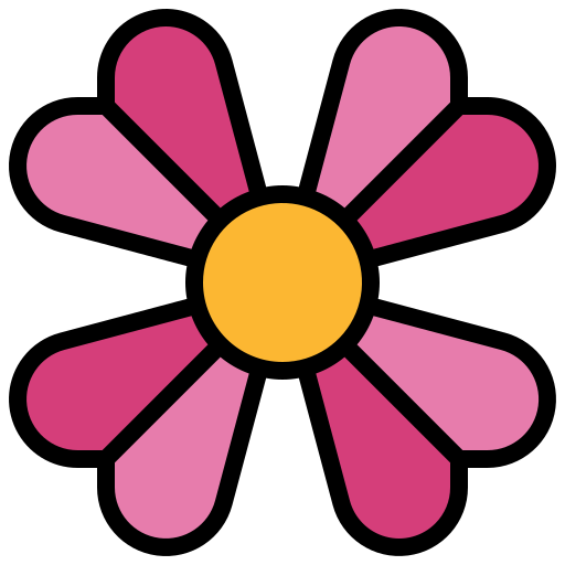 Flower Generic Outline Color icon