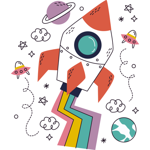 cohete espacial gratis sticker