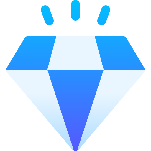 Diamond Basic Gradient Gradient icon