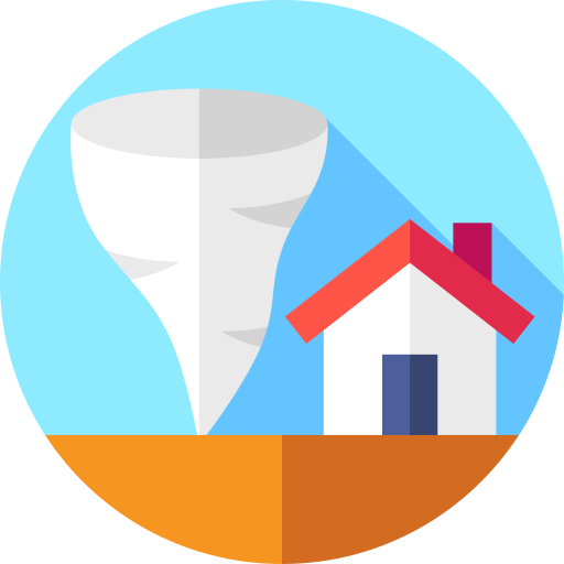 Tornado Flat Circular Flat icon