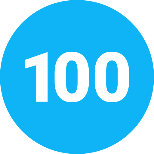 One hundred free icon
