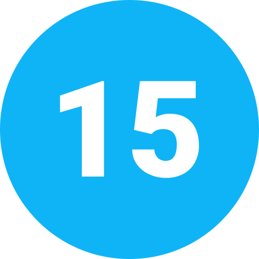Fifteen free icon Fifteen free icon