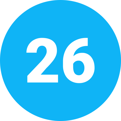 vingt-six Icône gratuit vingt-six Icône gratuit