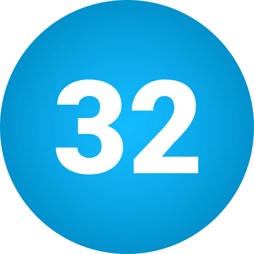Thirty two free icon