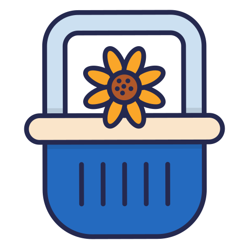 canasta de flores icono gratis