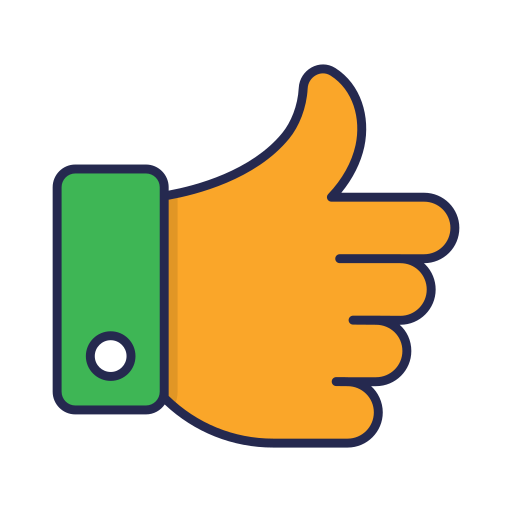 Thumb up Generic Outline Color icon