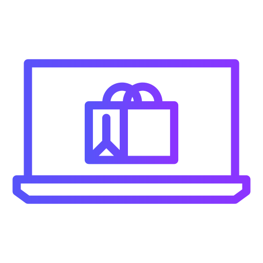 las compras en línea icono gratis