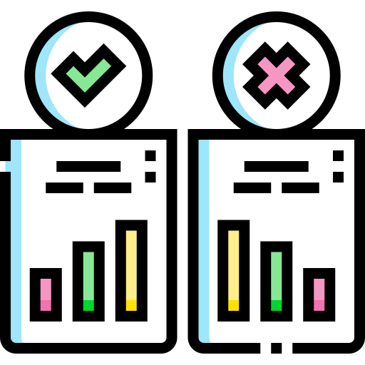 Pros And Cons Detailed Straight Lineal Color Icon