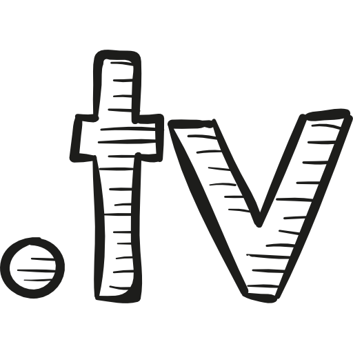 Cross Tv Draw Logo free icon