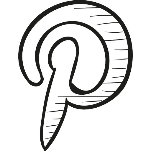 Pinterest drawn logo - Free logo icons