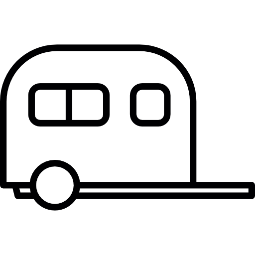 Small rounded caravan icon