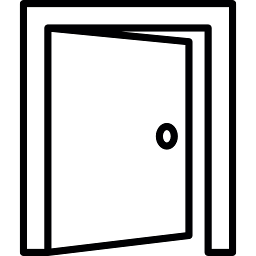 puerta abierta icono gratis