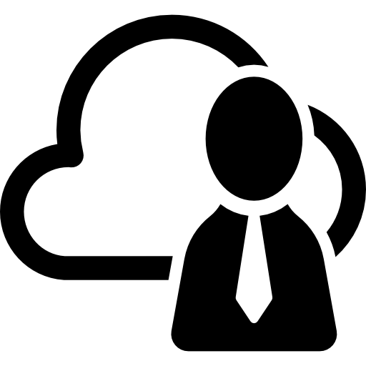 avatar de usuario en la nube icono gratis