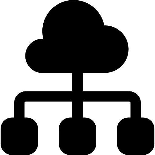 conexión del servidor en la nube icono gratis