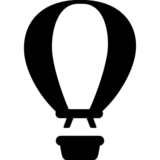 Aerostatic flying balloon - Free transport icons